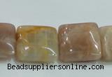 CSS259 15.5 inches 20*20mm square natural sunstone beads