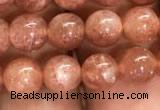 CSS301 15.5 inches 6mm round golden sunstone gemstone beads