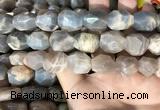 CSS406 15.5 inches 12*16mm - 15*20mm faceted nuggets sunstone beads