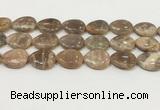 CSS410 15.5 inches 18*25mm flat teardrop sunstone beads wholesale