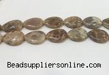 CSS411 15.5 inches 20*30mm flat teardrop sunstone beads wholesale