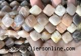 CSS430 15.5 inches 14*14mm diamond sunstone beads wholesale