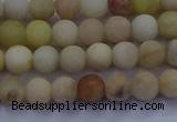 CSS621 15.5 inches 6mm round matte yellow sunstone gemstone beads