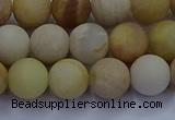 CSS623 15.5 inches 10mm round matte yellow sunstone gemstone beads