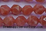 CSS683 15.5 inches 10mm faceted nuggets natural sunstone beads