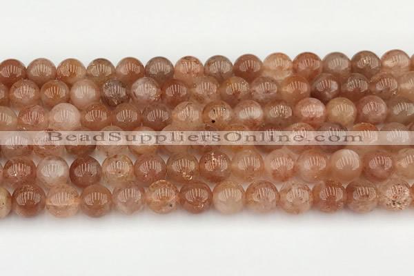 CSS753 15.5 inches 8mm round golden sunstone beads wholesale