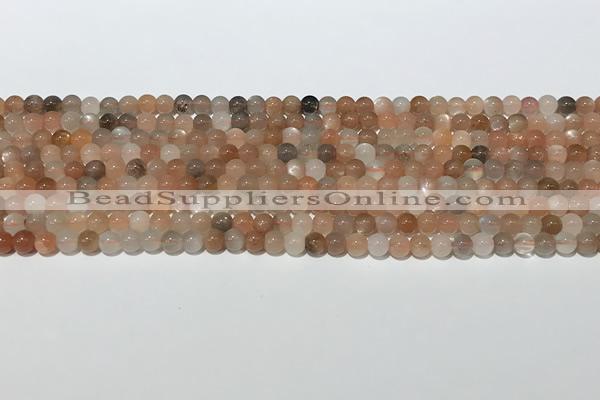 CSS783 15.5 inches 4mm round sunstone gemstone beads wholesale