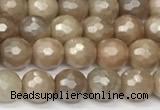 CSS810 15 inches 6mm faceted round AB-color sunstone beads