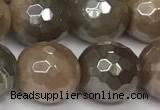 CSS813 15 inches 12mm faceted round AB-color sunstone beads