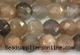 CSS825 15 inches 6mm faceted round sunstone beads