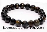 CTB02 7 inch 8mm round blue tiger eye stretch bracelet Wholesale