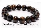 CTB03 7 inches 10mm round blue tiger eye stretch bracelet