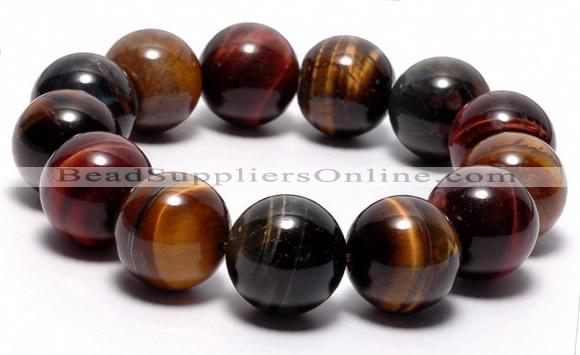 CTB08 7 inches 16mm round tiger eye stretch bracelet wholesale