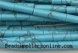 CTB1014 15 inches 2*4mm tube imitation turquoise beads