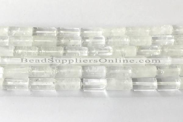 CTB1030 15 inches 8*16mm -8*18mm tube white crystal beads