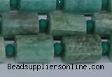 CTB208 15.5 inches 10*15mm faceted tube amazonite beads