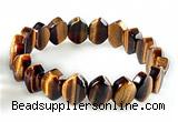 CTB28 7.5 inches 5*10*15mm oval tiger eye stretch bracelet