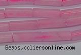 CTB311 15.5 inches 4*13mm tube rose quartz beads wholesale