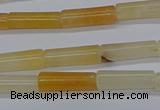 CTB321 15.5 inches 4*13mm tube yellow jade beads wholesale