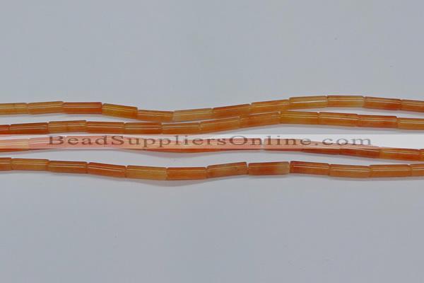 CTB322 15.5 inches 4*13mm tube red aventurine beads wholesale