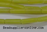 CTB323 15.5 inches 4*13mm tube lemon jade beads wholesale