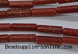 CTB328 15.5 inches 4*13mm tube goldstone beads wholesale