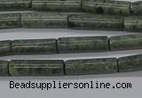 CTB337 15.5 inches 4*13mm tube green lace stone beads wholesale