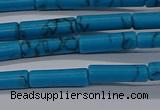 CTB342 15.5 inches 4*13mm tube imitation turquoise beads wholesale