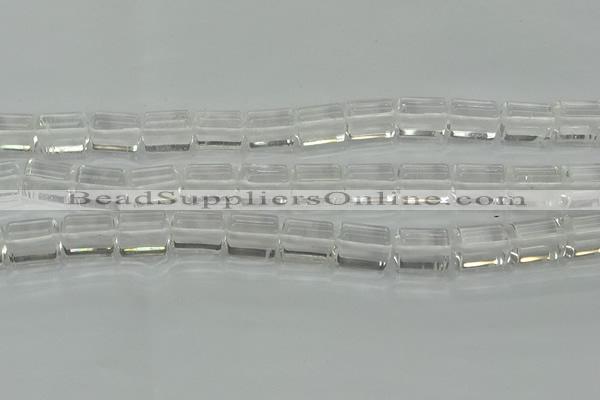 CTB500 15.5 inches 10*13mm triangle white crystal beads wholesale