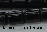 CTB545 15.5 inches 10*13mm triangle black agate beads wholesale