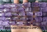 CTB617 15.5 inches 11*16mm - 12*18mm faceted tube ametrine beads