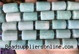 CTB655 15.5 inches 12*16mm faceted tube amazonite beads