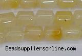 CTB701 15.5 inches 6*8mm tube yellow jade beads wholesale