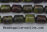 CTB713 15.5 inches 6*8mm tube dragon blood jasper beads wholesale