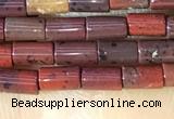 CTB815 15.5 inches 2*4mm tube red jasper beads wholesale