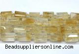 CTB944 15 inches 13*25mm - 14*19mm faceted tube citrine beads