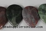 CTD07 Top drilled 22*30mm flat teardrop Indian agate beads