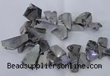 CTD1166 Top drilled 15*25mm - 30*40mm freeform plated agate beads