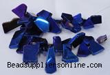 CTD1171 Top drilled 15*25mm - 30*40mm freeform plated agate beads