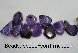 CTD1504 Top drilled 35*50mm - 40*55mm freeform agate slab beads