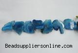 CTD1507 Top drilled 25*40mm - 35*55mm freeform agate slab beads