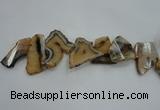 CTD1508 Top drilled 30*45mm - 40*60mm freeform agate slab beads