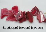 CTD1511 Top drilled 30*50mm - 40*65mm freeform agate slab beads