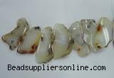 CTD1516 Top drilled 30*50mm - 45*65mm freeform agate slab beads