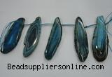 CTD1527 Top drilled 30*50mm - 35*75mm freeform agate slab beads