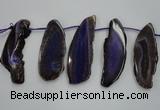 CTD1528 Top drilled 25*50mm - 30*80mm freeform agate slab beads