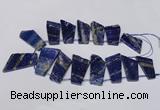 CTD1582 Top drilled 20*35mm - 30*50mm freeform lapis lzuli beads