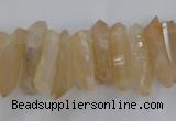 CTD1624 Top drilled 4*15mm - 6*35mm sticks plated quartz beads