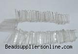 CTD1639 Top drilled 5*30mm - 7*60mm sticks white crystal beads