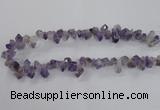 CTD1641 Top drilled 10*14mm - 10*18mm faceted nuggets amethyst beads